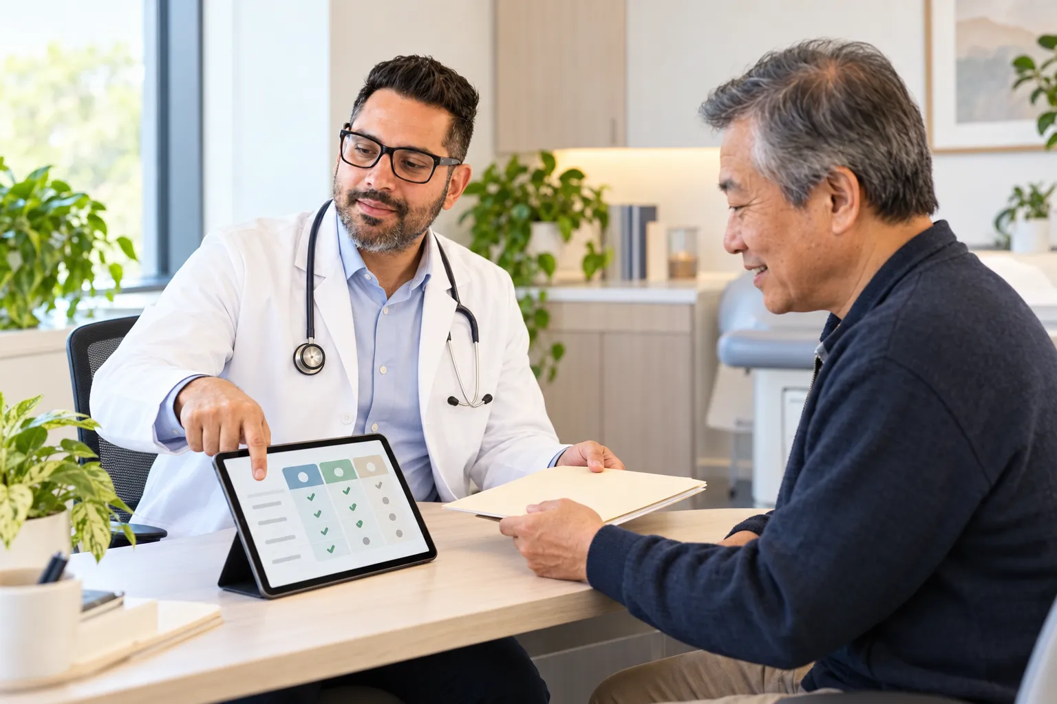 Doctor and patient review care options